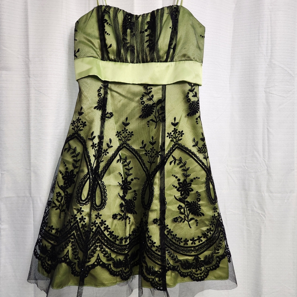 Light green dress with lace